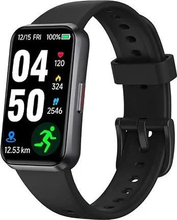 USMECBL Fitness Trackers,Heart Rate Blood Oxygen Sleep Monitor,1.47‘’ OLED Display,Calorie Pedometer Steps Counter Activity watchs,Smart Band 24/7 Health Monitoring(Black)