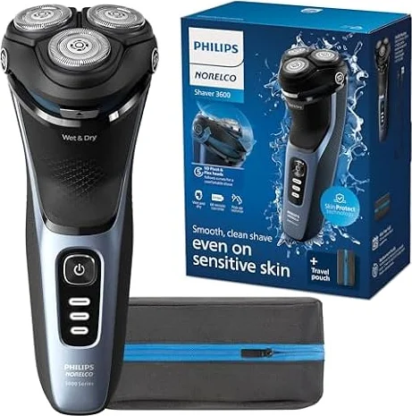 Philips Norelco 3600 Electric Shaver, Storm Blue