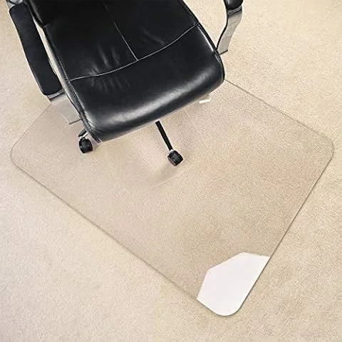 MuArts Thickest 1/5" Crystal Clear Chair Mat for Carpet or Hardwood Floor